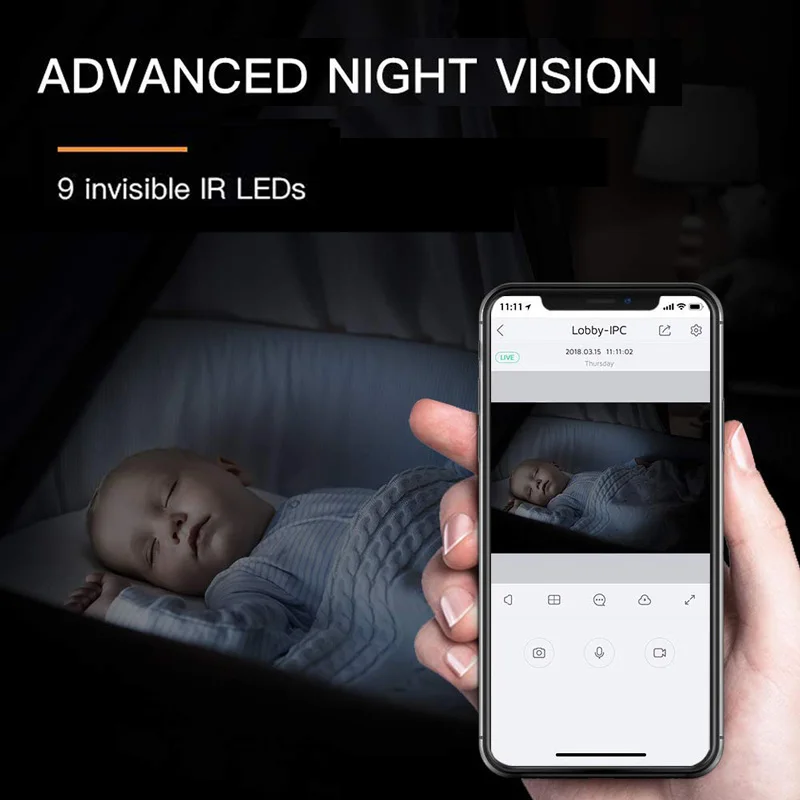 HD 1080P IP камера Беспроводной Детский монитор WiFi купольное ночное видение автоматическое отслеживание домашней безопасности CCTV домашние