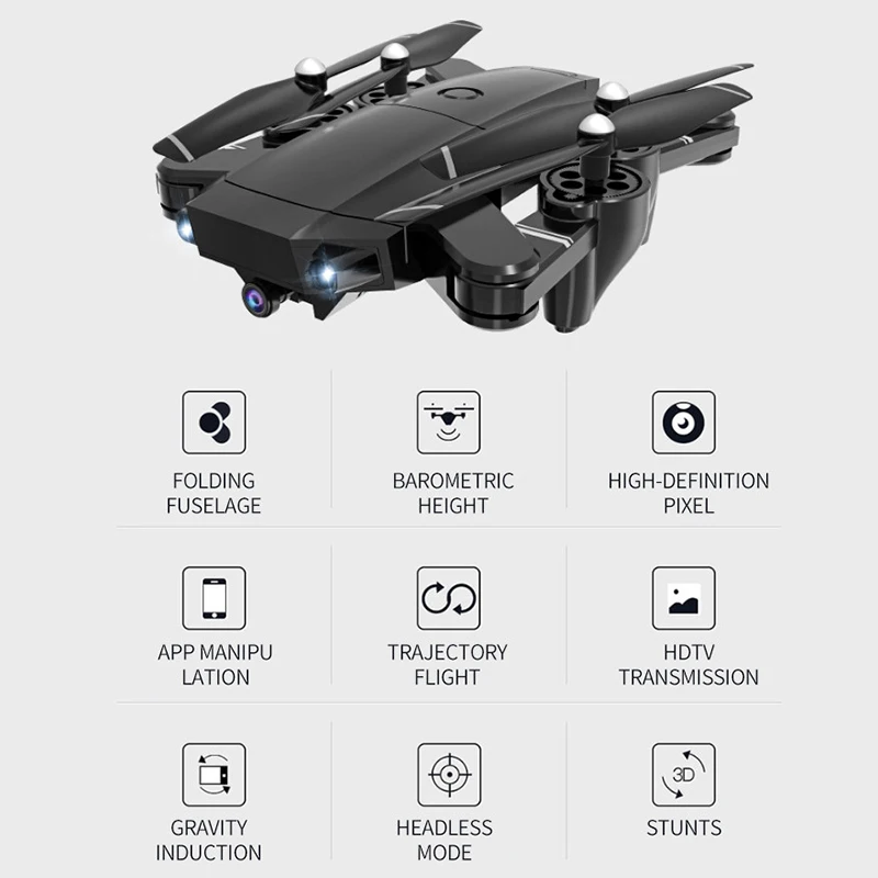 H13 складной Квадрокоптер Дрон 4K Профессиональный Квадрокоптер с камерой HD Wifi FPV дроны 3D летательный аппарат Дрон подарок на день рождения