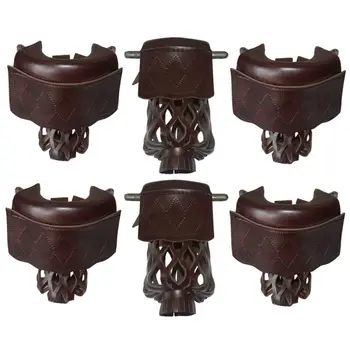 

6set Heavy Duty PU Leather Billiard Pool Table Pockets Webs Replacement Drop Bag
