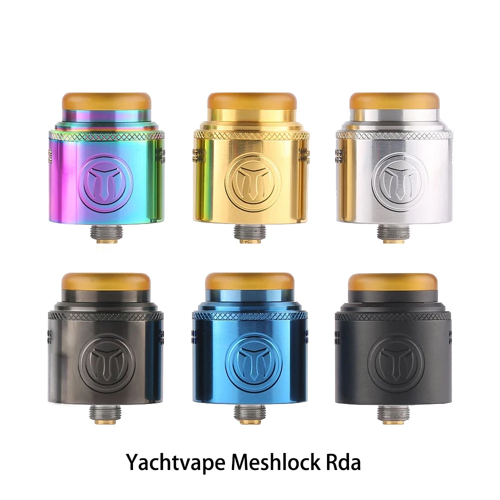 

Original Yacht Vape MeshLock RDA 24mm Atomizer press-to-open terminals Rebuilding Dripping Vaporizer RDA Vape Tank VS loop V1.5