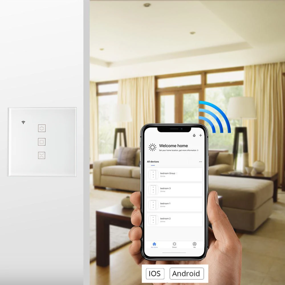 Cego para Tuya Rolo do Obturador Funciona com Alexa Wifi Cortina Inteligente Interruptor Motorizado Elétrico Eco Google Casa - Image 3