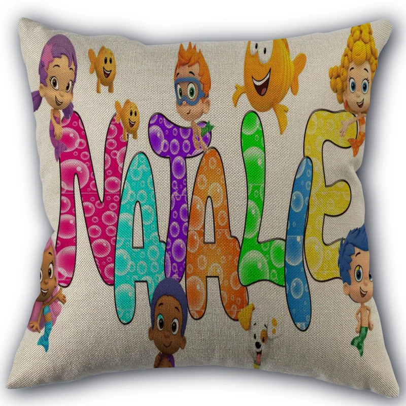 Наволочка Bubble Guppies, хлопок, лен, ткань, квадратная, на молнии, наволочка 45X45 см, свадебная декоративная наволочка - Цвет: 12
