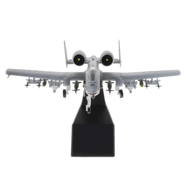 1:100 A-10 Attack Plane Fighter Attack Plane Display Model - Metal Mini Military Aircraft with Stand 2