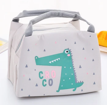 

1PC Women Girls Kids Portable Insulated Lunch Bag Box Picnic Tote Cooler lunch bag lovely animal serise print bags