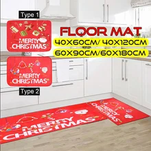 Merry Рождество коврик для ванной комнаты спальня коврик на кухню дышащий полиэстер+ TPR нескользящий материал Пол Дверной Коврик подарок