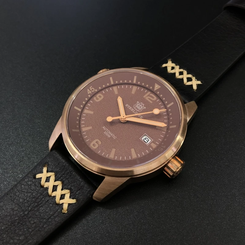 SD1949 Steeldive NH35A Механизм Мужские Старинные Бронзовые Часы ...