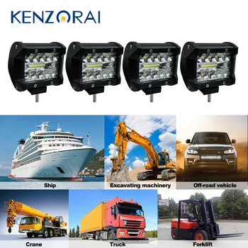 

4 inch 6000LM 60W 20pcs LED chips IP68 waterproof level For SUV Motorcycle Tractor Truck UTV ATV 4x4 accessories off road