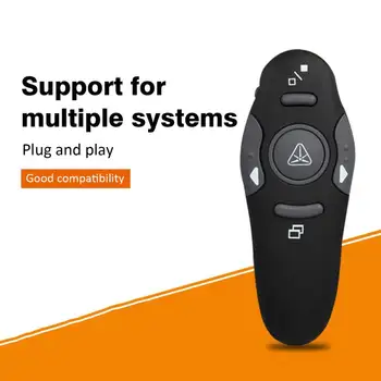 

2.4Ghz USB Wireless Presenter Red Laser Pen Pointer PPT Remote Control For PowerPoint Teaching Meeting Laser