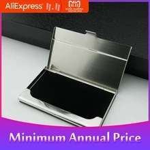 Модный Портативный бизнес-держатель для карт из нержавеющей стали для хранения