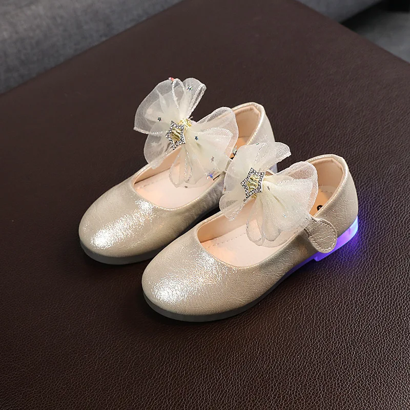 Tanio Światła LED łuk dziewczyny księżniczka buty pojedyncze