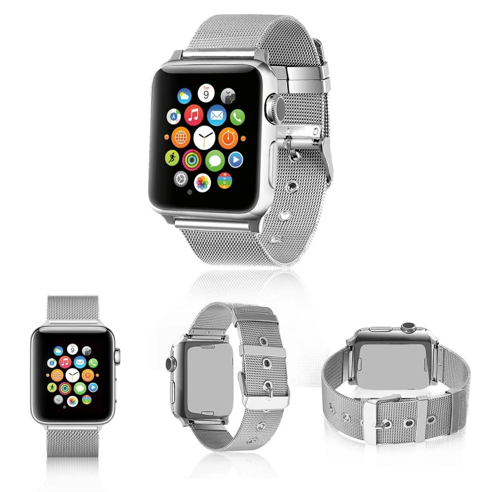 Миланский Браслет Нержавеющая сталь ремешок для наручных часов Apple Watch серии