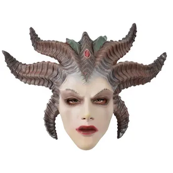 

Carnival Party Halloween Demon Mask Scary Halloween Female Monster Mask Headgear Mascara Terror Halloween Costumes Mask Supplies