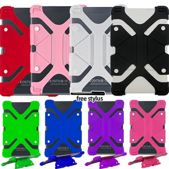 

Silicone Stand Case Cover for Hipstreet Equinox/Pilot/Phantom 2 10.1" Tablet Full Four Corner Shockproof Protection Case+ Stylus