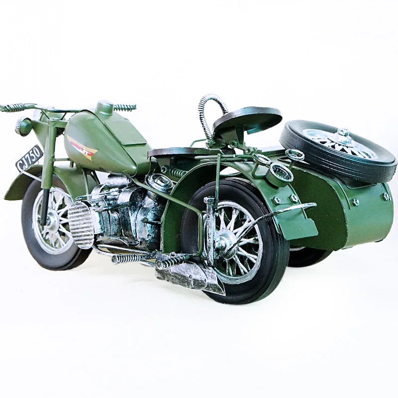 Strongwell Американский Ретро Железный трехколесный мотоцикл статуя металлическая военная модель автомобиля украшения дома подарок на день рождения ребенка
