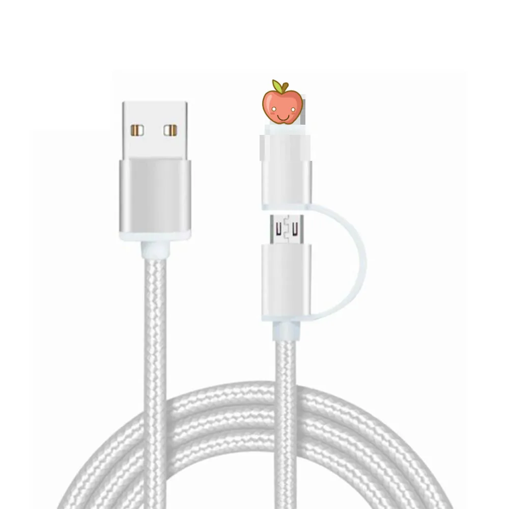 2 в 1 Micro USB кабель для зарядки iPhone 6S 7 8 Plus X XS MAX XR Быстрая Зарядка Кабели Samsung Xiaomi Huawei |