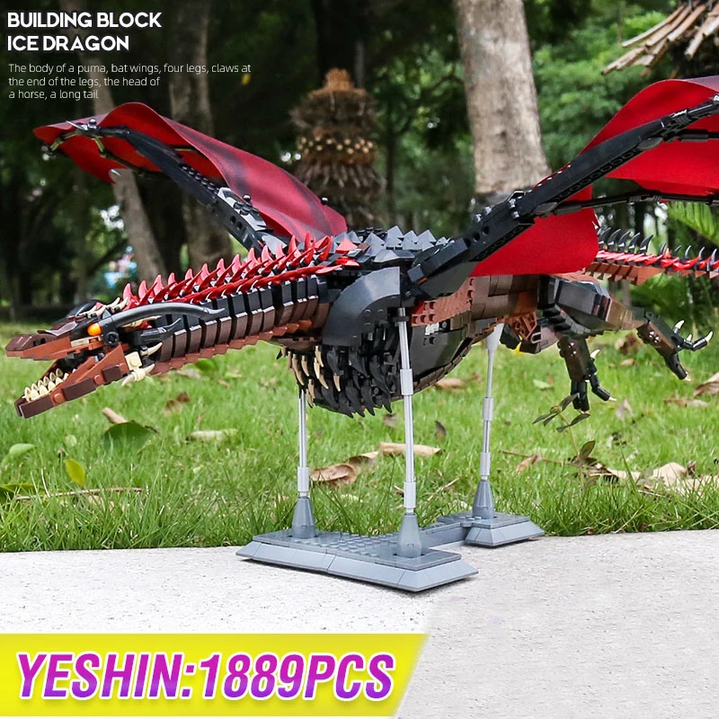 

MOC The Viserion Dragon Model Building Blocks 1691PCS Movie Model Kits Figures Educational Assembled Christmas Toys Gift