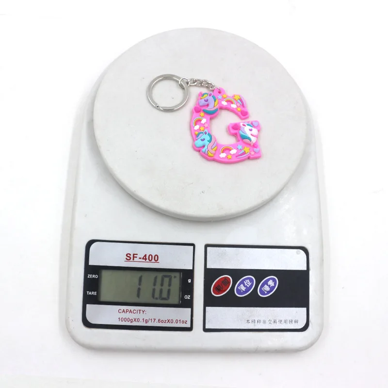 

New Style PVC Single Side Unicorn Keychain PVC Key Ring Car Key Buckle Small Gifts