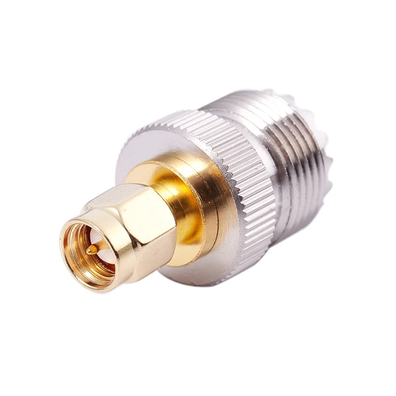 2x SMA штекер для UHF Женский SO239 SO-239 Соединительный штекер RF, адаптер для подключения PL-259 золото