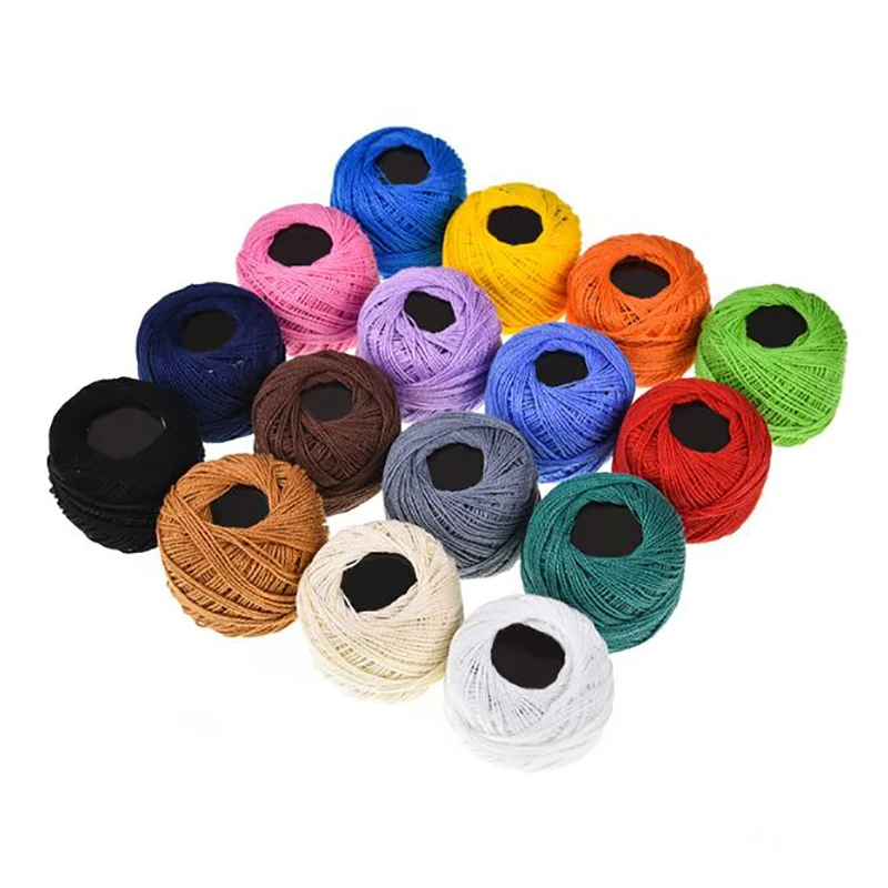 16 Colors Cross Stitch Thread Embroidery Sewing Thread Diy Hand-Knitted Patch Sewing Supplies