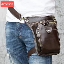 Aimeison поясная сумка из натуральной кожи, поясная сумка, сумка для телефона, сумка для путешествий, поясная сумка для мужчин, маленькая поясная сумка, кожаный чехол