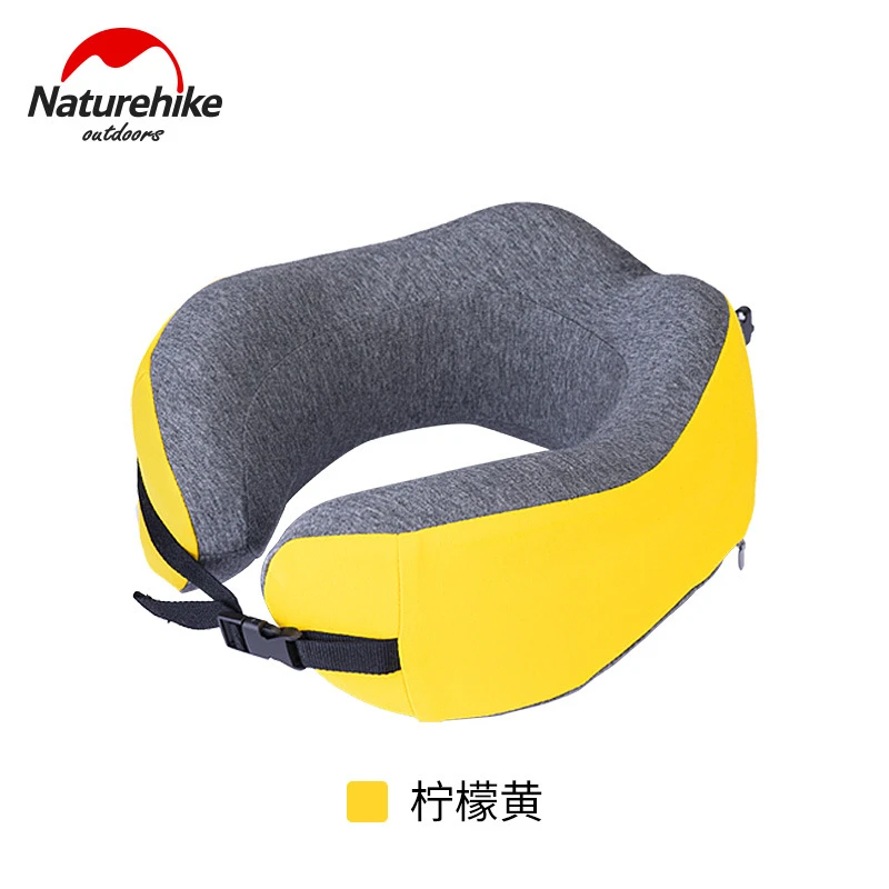 Naturehike хлопковая подушка для шеи с памятью шейного позвонка, переносная подушка для путешествий, для полудня, самолета, u-образная Подушка для сна, кемпинга - Цвет: Yellow