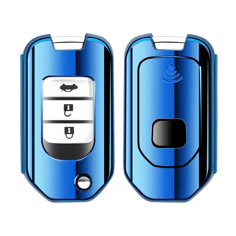 

For Honda CRV XRV Civic CRIDER Vezel Accord Soft TPU Anti-lost Protective Full cover Car Key Case Shell Cover Auto Accessories