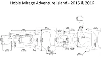 

2015-2016 Hobie Mirage Adventure Island Kayak Boat EVA Decking Mat Pads Kit 1/4"