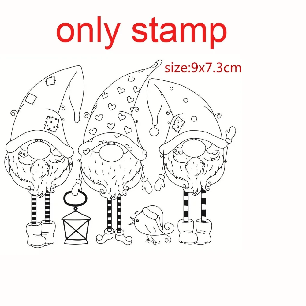 Santa-Claus-Transparent-Silicone-Rubber-Stamp-and-metal-die-Sheet-Cling-Scrapbooking-DIY-Cute-Pattern-Photo (2) - 副本