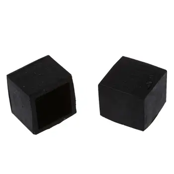 

New 10 Pcs Black Rubber 25mm x 25mm Furniture Chair Legs Covers Protectors