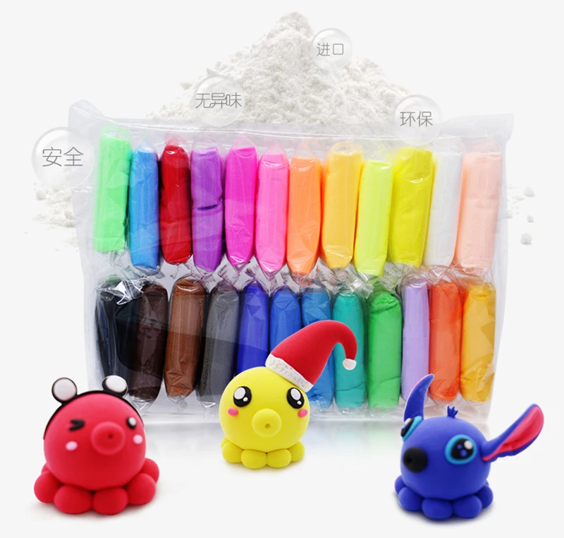 Plastilina de colores para niños, arcilla polimérica educativa de textura suave y secado al aire para modelar, juguete para regalo, incluye 36 tonos