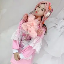 Новая зимняя свободная толстовка с вышивкой бисером в Корейском стиле Женская модная зимняя уличная одежда