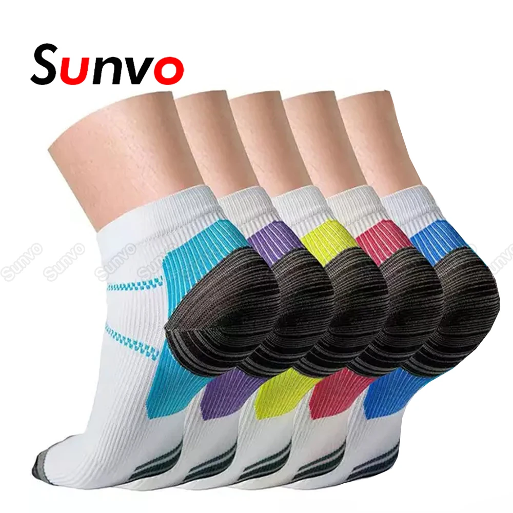 

5 Pairs Plantar Fasciitis Socks for Women Men Shoes Insert Sport Heel Ankle Pads Pain Relief Foot Care Heels Compression Socks