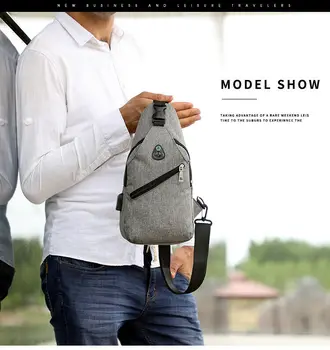 

Men's Fashion Casual Messenger Bag Single Strap Crossbody Bag Shoulder Bag Solid Canvas Zip Bag Travel Sports Bag