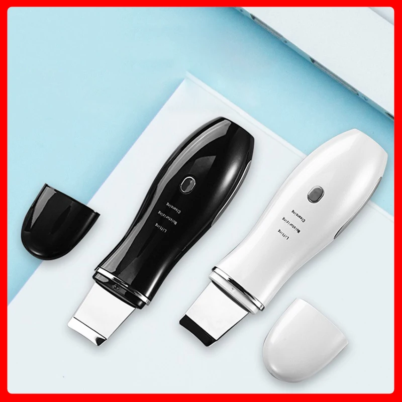 CF077 Facial Ultrasonic Skin Scrubber Blackhead Remover Face Peeling Vibrator Microcurrent Lifting Cleaner Beauty Device | Красота и