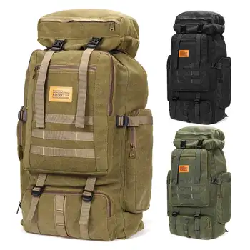 

56-75L Climbing Backpack Outdoor Military Rucksacks Canvas Sports Bag Tactical Backpack Sports Camping Hiking for Women Men