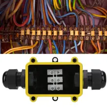 Пластиковая водонепроницаемая распределительная коробка M686 черный двухпозиционный кабель соединительный элемент IP68 Светодиодный уличный светильник