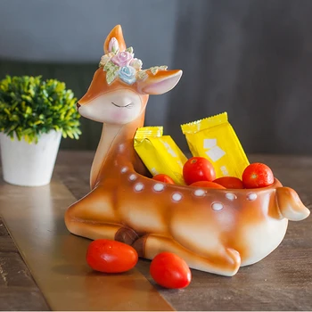

Deer Storage Basket Little Elk Fruit Basket Christmas Candy Storage Basket Decoration Gift Key Remote Storage Box Home Organizer