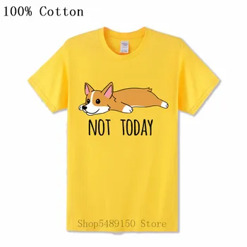

3D Funny Cute Not Today Corgi Dog Creative Animal Pattern T-Shirt Young Lovely Short Sleeve Clothes Tee Shirt Cotton Soft Tshirt