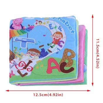 

Kids Baby Intelligence Development Cloth Books Bed Cognize Educational Toys 634F