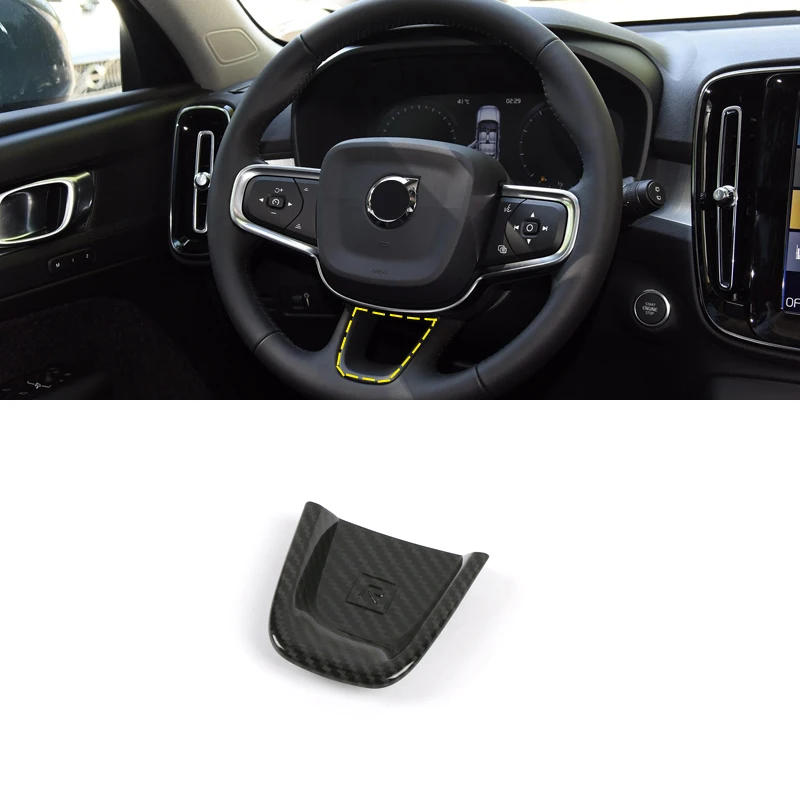 Для Volvo XC40 АБС-пластиковый интерьерный чехол для украшения рулевого колеса автомобиля аксессуары для укладки