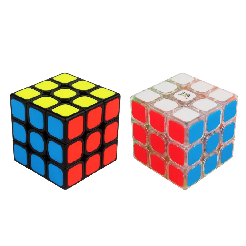 YuXin HeiQiLin V2 Волшебные кубики черный прозрачный Скорость Cubo Magico пазл 55 5 мм 3x3x3