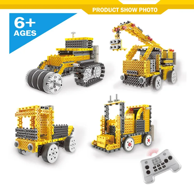 wholesale 4 in 1 rc toy truck building blocks toys for kids