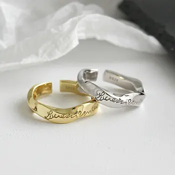 

JDCJ004 Romantic Love me more 925 Sterling Silver Ring Adjustable 18K Gold Filled Silver Ring Valentine's Day gifts for lovers