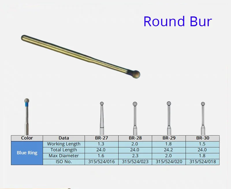 Стоматологический алмазный бор больше извлечения Бур круглый Форма 10 шт./упак. BR-27 BR-28 BR-29 BR-30 зуба хирургических инструментов