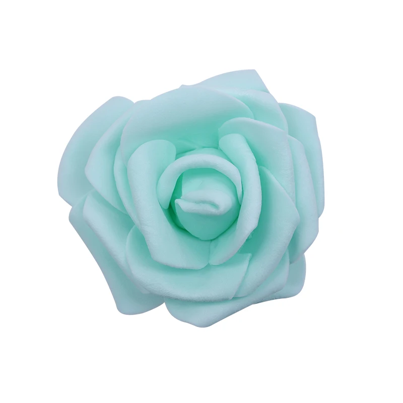 mint green 30 шт./лот 8 см Искусственный цветок PE поролоновые головки роз для декоративный венок свадебное мероприятие вечерние украшения товары для домашнего сада 9 - Цвет: mint green