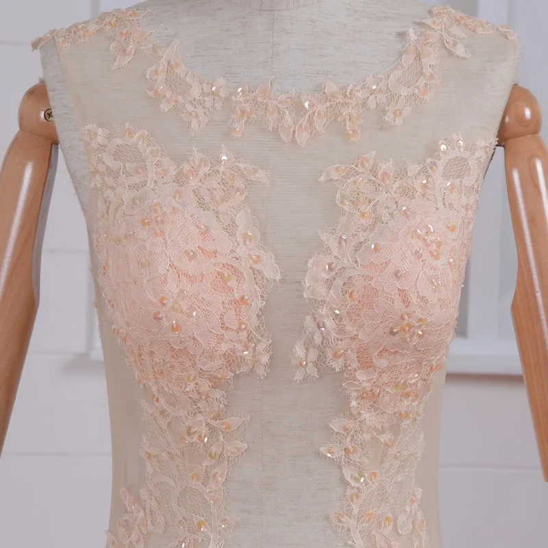 Vestido de festa сексуальное длинное платье с открытой спиной прозрачное вечернее платье с кружевной аппликацией Формальные платья для матери невесты