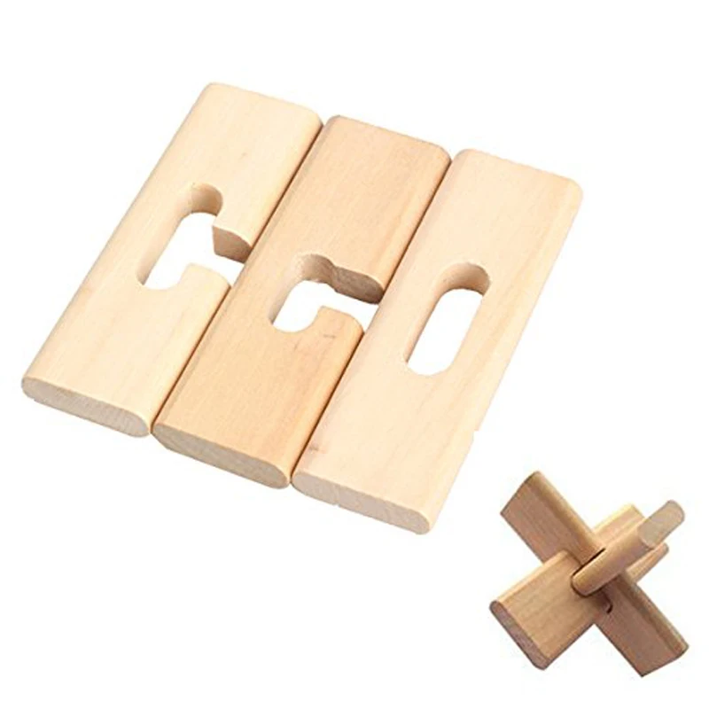 

Kids Houten Kinderen Brain Teaser Games 3D Intellectuele Creatieve Unlock Luban Lock Chinese Traditionele Puzzel Speelgoed