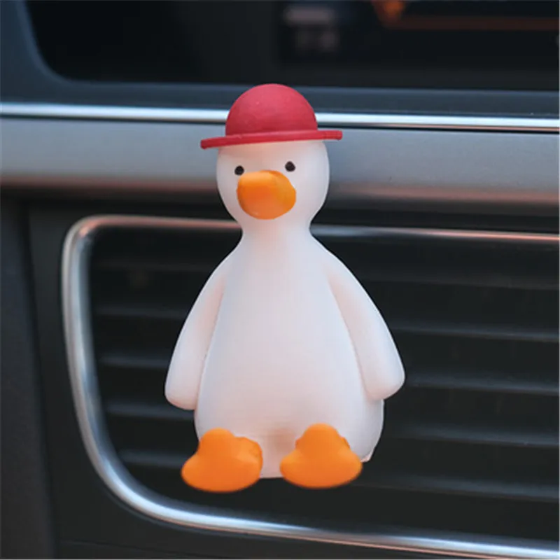 Air Freshener Car Interior Air Outlet Little Flower Cartoon Duck Solid Fragrance Diffuser Car Styling Decoration Accessories - Название цвета: Duck Red
