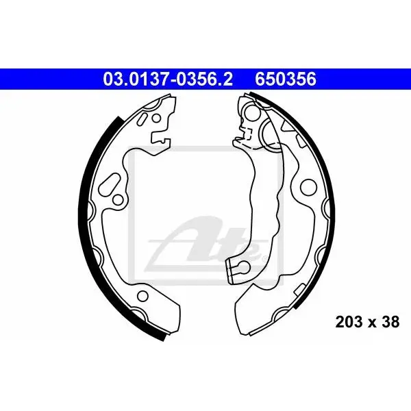 Колодки барабанные\ Ford Focus 1.4-1.8TDCi 98 ATE 03.0137-0356.2 | Автомобили и мотоциклы