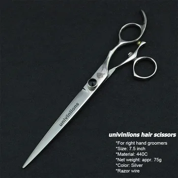 

7.5" Pet Dogs Grooming Scissors Rotating Swivel Straight Scissors Cutting Rotary Shear Rotating Thumb Shears Animals Coiffure